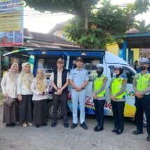 Jasa Raharja Perwakilan Kotabumi Bersama Mitra Lakukan Operasi Gabungan di Tugu Alamsyah Lampung Utara