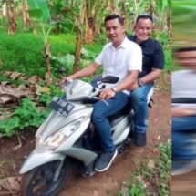 Dibonceng Naik Motor, Bupati Nanang Ermanto Tembus ke lokasi Bedah Rumah Sulit Dijangkau