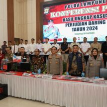 Pj. Gubernur Samsudin Apresiasi Keberhasilan Polda Lampung Ungkap Kasus Judi Online Tahun 2024, Siap Beri Sanksi ASN Terbukti Main Judi Online