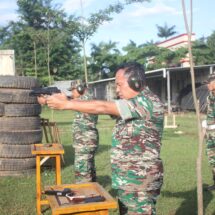 Asah Profesionalitas, Tingkatkan Kemampuan Prajurit Korem 043/Gatam Latihan Ikuti Menembak