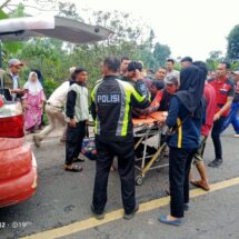 Satlantas Polres Lampung Barat Selidiki Kecelakaan Bus Masuk Jurang