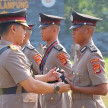 156 Siswa Ditukba SPN Kemiling Polda Lampung Dilantik Menyandang Pangkat Brigadir Dua Polisi