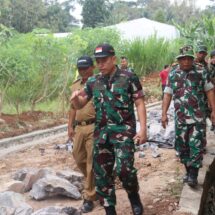 Dandim 0410/Kota Bandar Lampung Tinjau Lokasi Pelaksanaan Karya Bhakti di Pinang Jaya Kemiling