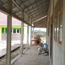 Proyek Pembangunan Ruang Perpustakaan Disdik Lampung Tengah Tahun 2022 Dinilai Amburadul