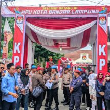 Pengamanan Ketat di Hari Kedua Pendaftaran Pilwakot Bandar Lampung