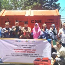 CSR: PTPN I Reg.7 Bantu Container Sampah Ke Pemkab Lampung Utara