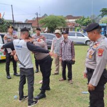 Satgas Operasi Mantap Praja Polda Lampung, Amankan Kampanye Senam Bersama Paslon 02