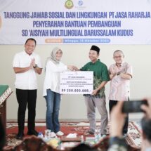 Dukung Pembangunan Bangsa, Jasa Raharja Serahkan Bantuan untuk Pembangunan SD Aisyiyah Multilingual Darussalam Kudus