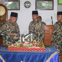 HUT Ke 79 Korp Marinir, Brigif 4 Mar/BS Dapat Kejutan Spesial Dari Dansatbrimob dan Dirpolairud Polda Lampung