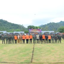 Brigif 4 Marinir/BS Gelar Latihan Penanggulangan Bencana Alam di Pesawaran Lampung