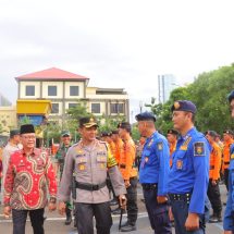 Polresta Bandar Lampung Gelar Apel Kesiapsiagaan Penanggulangan Bencana Alam