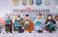 Pemusnahan BB Narkotika Hasil Sitaan BNNP Lampung, Gubernur Mirza Apresiasi Keberhasilan Ungkap Peredaran Sabu Seberat 14.928,36 Gram di Mesuji