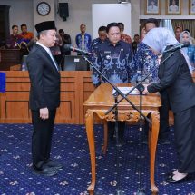 Dua Pejabat Pimpinan Tinggi Pratama Dilingkungan Pemprov Lampung Dilantik