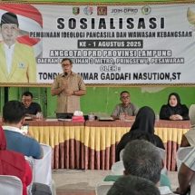Anggota DPRD Lampung Tondi : Sosialisasi Pancasila Momentum Refleksi