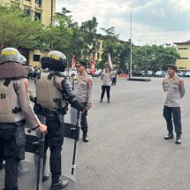 Irwasda Polda Lampung Tekankan Tindakan Profesional Sesuai Undang-Undang Pada Pengamanan Aksi Demonstrasi