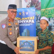 Hangatnya Silaturahmi Polantas Bandar Lampung Bersama Santri Nurul Fallah