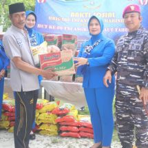 Peringati HUT Ke-80 TNI AL, Brigif 4 MAR/BS Lampung Melaksanakan Kegiatan Bakti Sosial