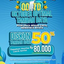 Apresiasi PLN ke Pelanggan, Promo Spesial Hari Listrik Nasional ke-80, Tambah Daya Listrik Diskon 50%