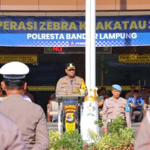 Kapolresta Bandar Lampung Pimpin Apel Gelar Pasukan Ops Zebra Krakatau 2025