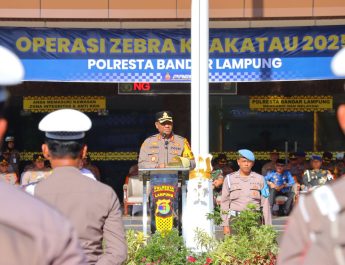 Kapolresta Bandar Lampung Pimpin Apel Gelar Pasukan Ops Zebra Krakatau 2025