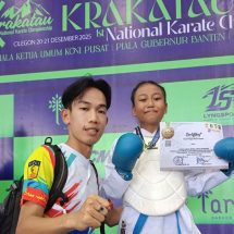 Aurelia Pelajar SMPN 22 Bandar Lampung Raih Medali Emas di Ajang Krakatau National Karate Championship 2025