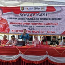 Anggota DPRD Lampung Komisi IV Ni Ketut Dewi Nadi Teguhkan Pancasila di Lampung Tengah