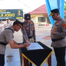 Kapolresta Bandar Lampung Pimpin Sertijab Kapolsek Panjang