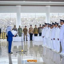 Bupati Pesawaran Nanda Indira Lantik Sembilan Kepala Desa Hasil Pilkades Antar Waktu di Lamban Agung