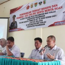 Kominfotiksan Pesawaran Sosialisasi Bahaya Judol dan Penyebaran Hoaks