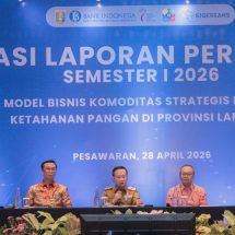 Diseminasi Laporan Perekonomian Provinsi Lampung SemesterI 2026: Penguatan Model Bisnis Komoditas Strategis Dalam Mendukung Ketahanan Pangan