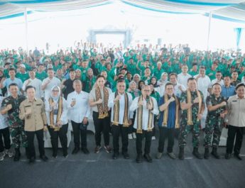 Sekdaprov Marindo Kurniawan Dampingi Menko Pangan Zulhas dan Mendag Budi Santoso di Rembuk Tani, Lampung Selatan