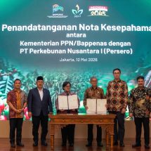 Menteri PPN/Bappenas: PTPN I (Persero) Domain Ketahanan Pangan dan Energi