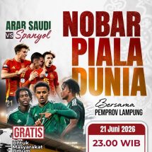 Keren, Pemprov Lampung Agendakan Nobar Piala Dunia 2026 di PKOR Way Halim