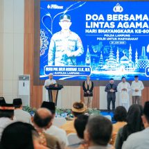 Wagub Jihan Hadiri Doa Lintas Agama Hari Bhayangkara ke-80 di Polda Lampung
