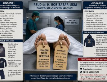 RSUD dr. H. Bob Bazar Umumkan Dua Jenazah Tanpa Identitas, Masyarakat Diminta Bantu Proses Identifikasi Korban