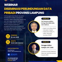 Diskominfotik Lampung Gelar Webinar Diseminasi Perlindungan Data Pribadi, Hadirkan Pakar Keamanan Siber Nasional