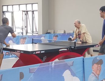 Kehadiran Faisol Djausal Suntik Semangat Tim Tenis Meja Lampung
