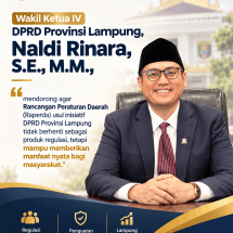 Wakil Ketua IV DPRD Lampung Dorong Raperda Beri Manfaat Nyata Bagi Masyarakat