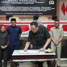 DPRD dan Pemprov Lampung Sepakati Penarikan Raperda Perubahan Bentuk Hukum BPD Bank Lampung