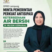 Air Bersih untuk Warga Harus Terjamin, DPRD Lampung Minta Antisipasi Kemarau Diperkuat