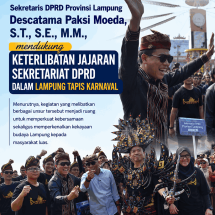 Sekretariat DPRD Lampung Semarakkan Lampung Tapis Karnaval Festival Krakatau XXXV
