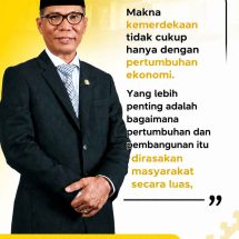 Waka II DPRD Ismet Roni: HUT ke-81 RI Harus Jadi Momentum Percepat Pemerataan Pembangunan Lampung