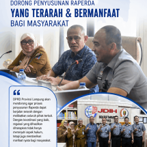 DPRD Lampung Perkuat Perlindungan Kekayaan Intelektual, Raperda Disiapkan Masuk Propemperda