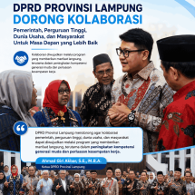 DPRD Lampung Dukung Kolaborasi Pendidikan dan Dunia Usaha Perkuat SDM Generasi Muda