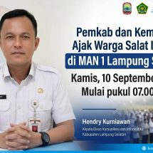 Hujan Tak Kunjung Turun, Pemkab dan Kemenag Ajak Warga Salat Istisqa di MAN 1 Lampung Selatan