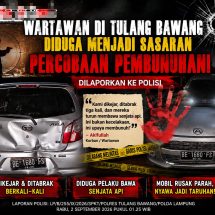 Wartawan di Tulang Bawang Diduga Menjadi Sasaran Percobaan Pembunuhan, Dilaporkan ke Polisi