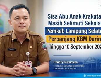 Sisa Abu Anak Krakatau Masih Selimuti Sekolah, KBM Daring Lampung Selatan Diperpanjang hingga 10 September