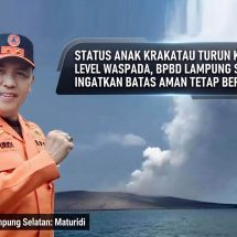 Status Anak Krakatau Turun ke Level Waspada, BPBD Lampung Selatan Ingatkan Batas Aman Tetap Berlaku