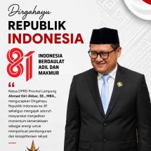 Ketua DPRD Ahmad Giri Akbar: HUT ke-81 RI Momentum Perkuat Kesejahteraan Rakyat