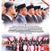 Sekretaris DPRD Lampung Hadiri Upacara HUT ke-81 Kemerdekaan RI